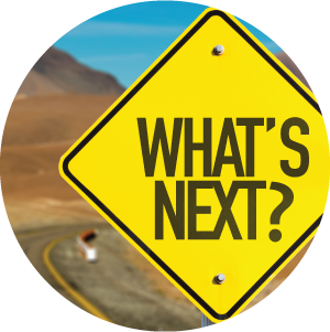 Whats Next? road sign