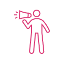 Verbal persuasion icon.